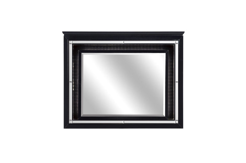 Allura Black LED Mirror - Lara FurnitureMirror