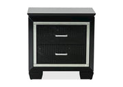 Allura Black LED Nightstand - Lara FurnitureNightstand