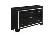 Allura Black LED Panel Bedroom Set - Lara Furniture