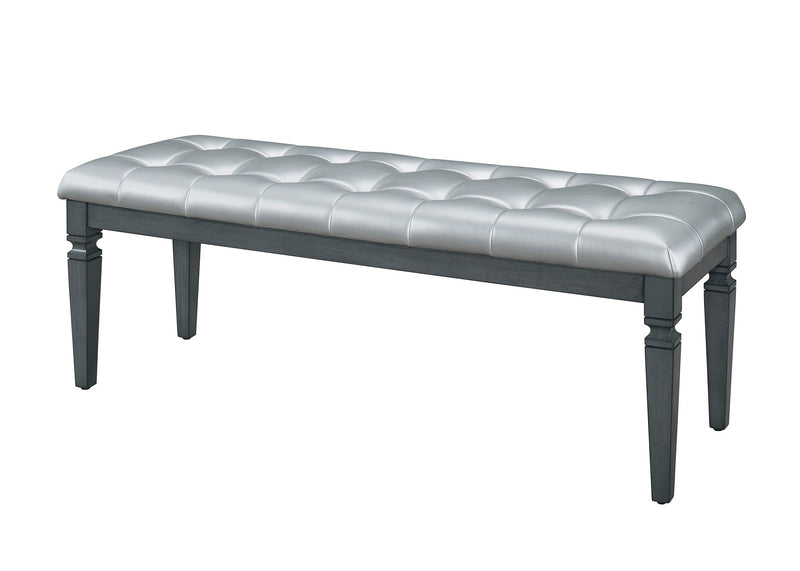 Allura Gray Bedroom Bench - Lara FurnitureAccent Bench