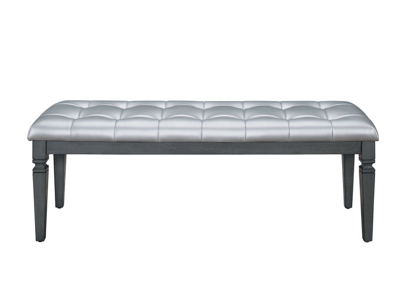 Allura Gray Bedroom Bench - Lara FurnitureAccent Bench