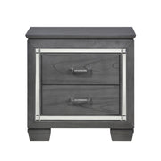 Allura Gray LED Nightstand - Lara FurnitureNightstand