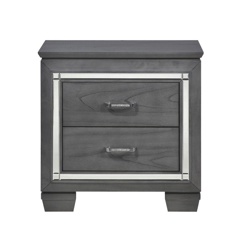 Allura Gray LED Nightstand - Lara FurnitureNightstand