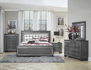 Allura Gray LED Panel Bedroom Set - Lara Furniture