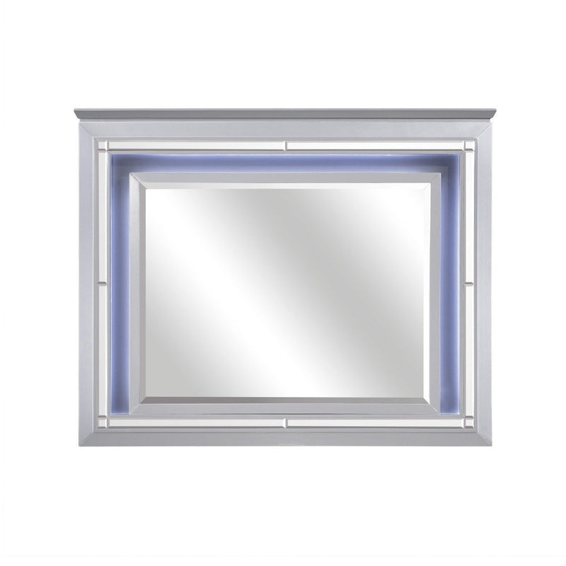 Allura Silver LED Mirror - Lara FurnitureMirror