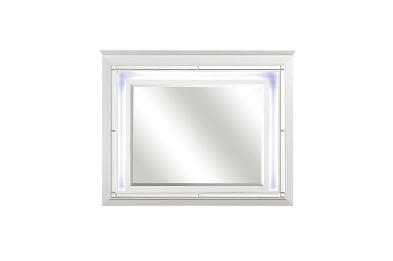 Allura White LED Mirror - Lara FurnitureMirror