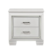 Allura White LED Nightstand - Lara FurnitureNightstand