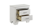 Allura White LED Nightstand - Lara FurnitureNightstand