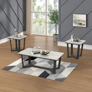 Alora - White & Black 3PC Coffee Table Set - T119-3PC-Set