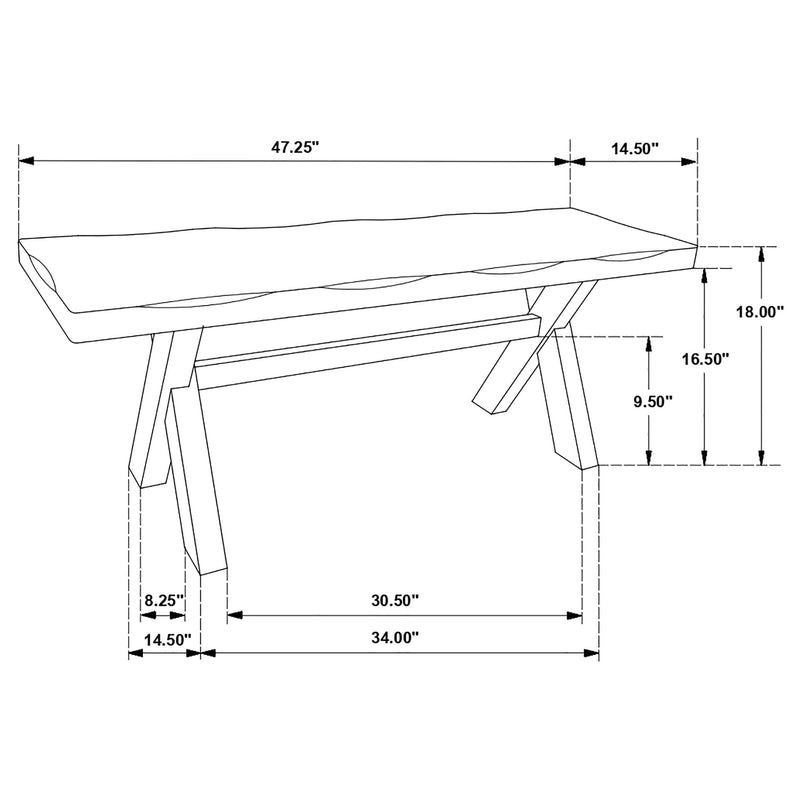 Alston 47-inch Solid Wood Dining Bench Knotty Nutmeg - 106383