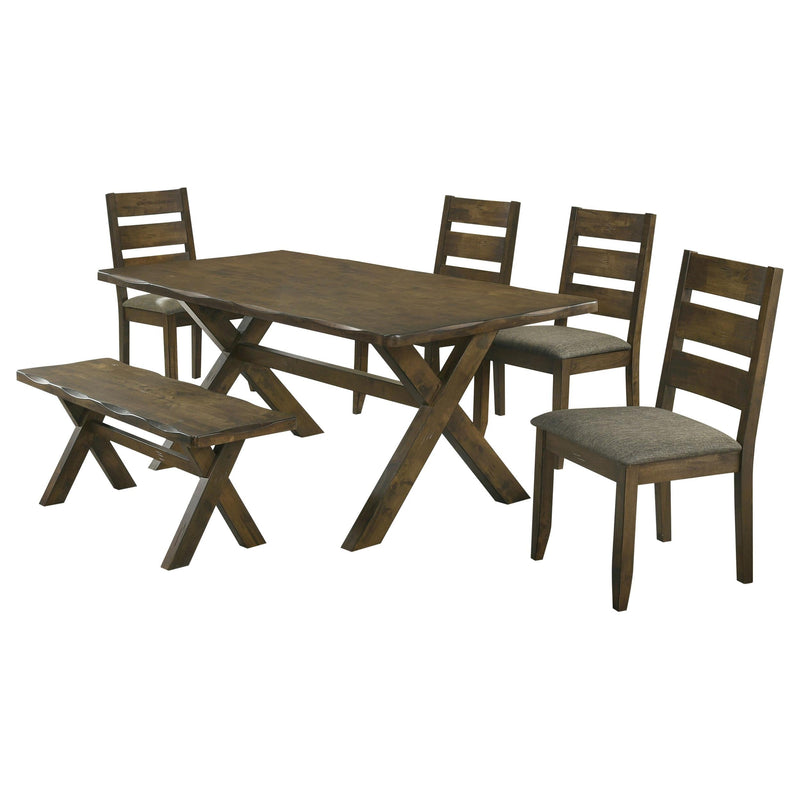 Alston 6-piece Rectangular Dining Table Set Knotty Nutmeg - 106381-S6