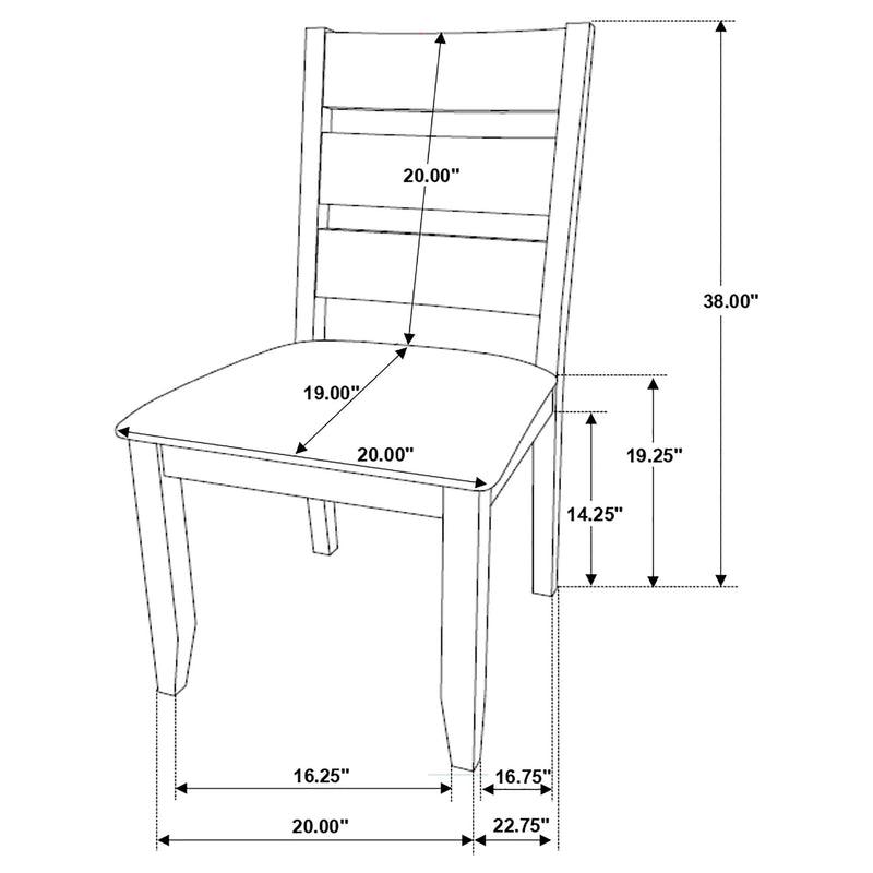 Alston Wood Dining Side Chair Knotty Nutmeg (Set of 2) - 106382