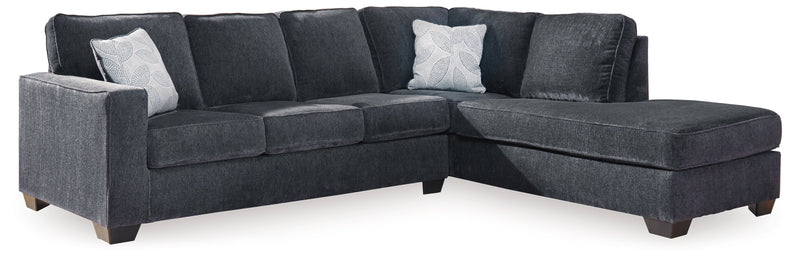 Altari Slate 2-Piece Sectional with Ottoman from Ashley - Lara Furniture