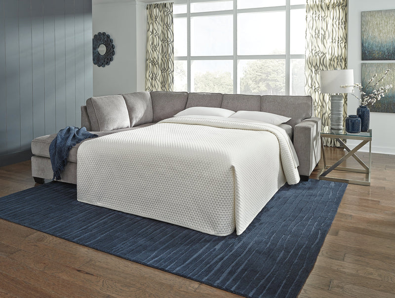 Altari Alloy 2-Piece Sleeper Sectional with Ottoman from Ashley - Lara Furniture