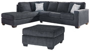 Altari Slate 2-Piece Sleeper Sectional with Ottoman from Ashley - Lara Furniture
