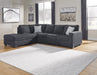 Altari Slate LAF Full Sleeper Sectional - Gate FurnitureSleeper Sectional