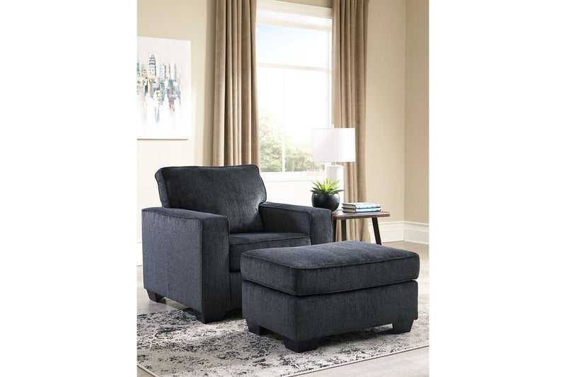 Altari Slate Ottoman - Lara FurnitureOttoman