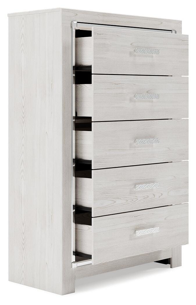 Altyra King Platform Storage Bed, Dresser, Mirror, Chest and 2 Nightstands - B2640B79