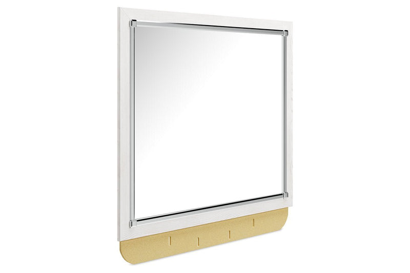 Altyra White Bedroom Mirror - Lara FurnitureMirror