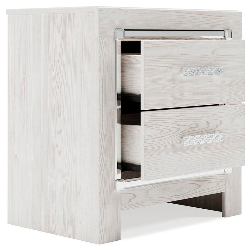 Altyra White King Panel Bed, Chest and 2 Nightstands - B2640B61