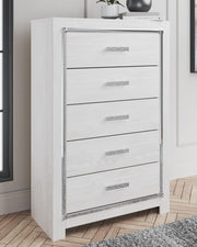 Altyra White King Panel Bed, Chest and 2 Nightstands - B2640B61