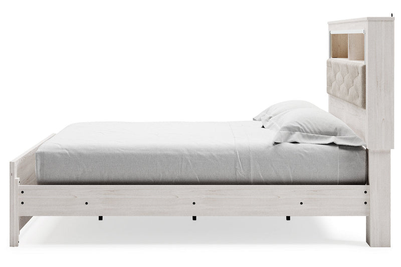 Altyra White King Panel Bookcase Bed - Gate FurnitureKing Bed