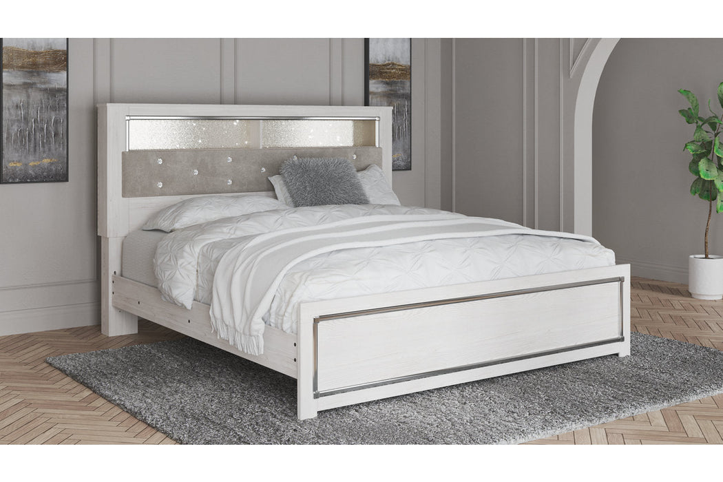 Altyra White King Panel Bookcase Bed - Gate FurnitureKing Bed