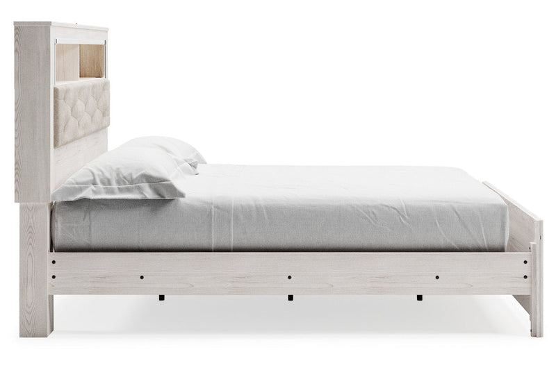 Altyra White King Panel Bookcase Bed - Gate FurnitureKing Bed