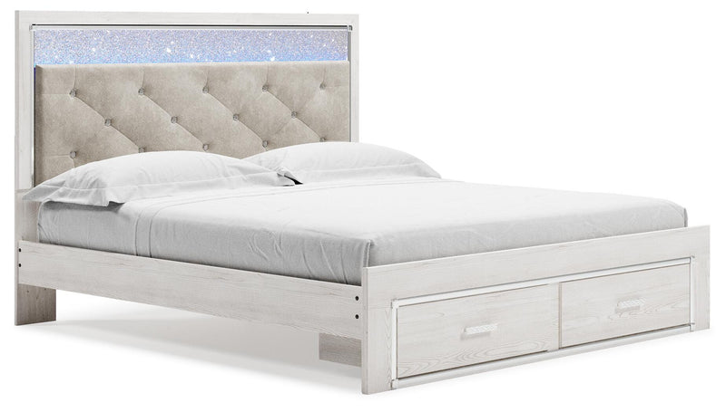 Altyra White King Storage Bed, Chest and 2 Nightstands - B2640B67