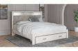 Altyra White King Upholstered Storage Bed - Gate FurnitureKing Bed