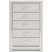 Altyra White LED Bookcase Upholstered Panel Bedroom Set - Lara FurnitureBedroom Set
