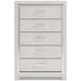 Altyra White LED Bookcase Upholstered Panel Bedroom Set - Gate FurnitureBedroom Set