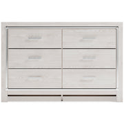 Altyra White LED Bookcase Upholstered Panel Bedroom Set - Lara FurnitureBedroom Set