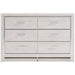 Altyra White LED Bookcase Upholstered Panel Bedroom Set - Gate FurnitureBedroom Set