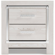 Altyra White LED Bookcase Upholstered Panel Bedroom Set - Lara FurnitureBedroom Set