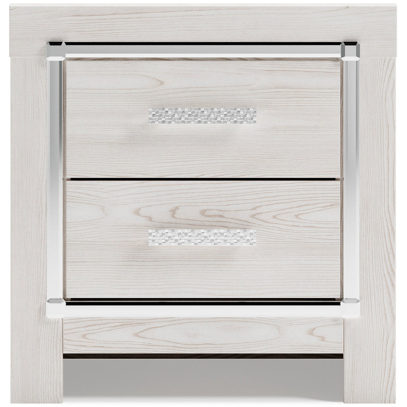 Altyra White LED Bookcase Upholstered Panel Bedroom Set - Lara FurnitureBedroom Set