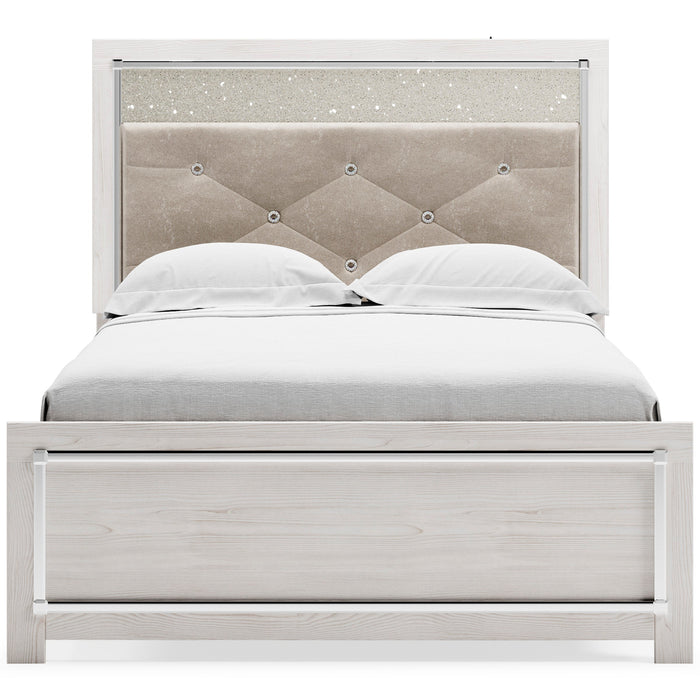 Altyra White LED Upholstered Panel Youth Bedroom Set - Gate FurnitureYouth Bedroom Set