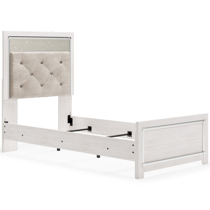 Altyra White LED Upholstered Panel Youth Bedroom Set - Gate FurnitureYouth Bedroom Set