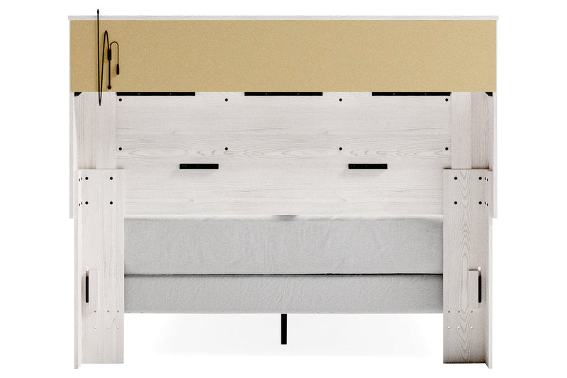 Altyra White Queen Panel Bookcase Bed - Lara FurnitureQueen Bed