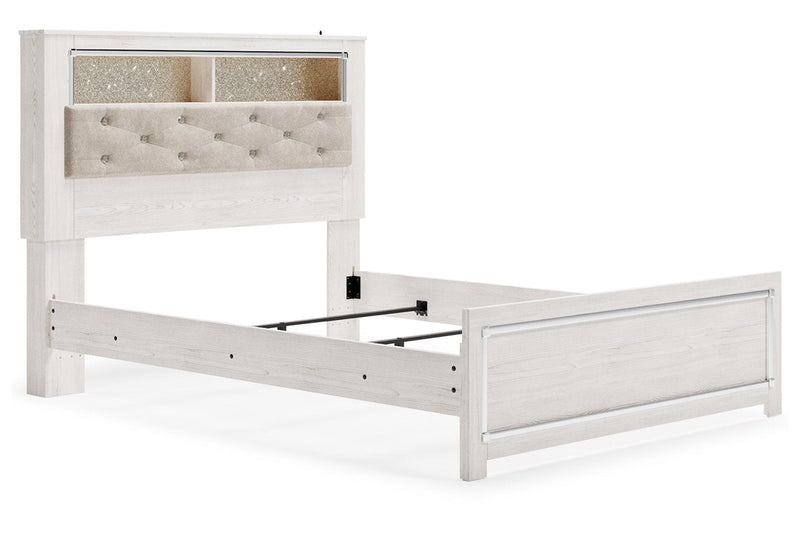Altyra White Queen Panel Bookcase Bed - Lara FurnitureQueen Bed
