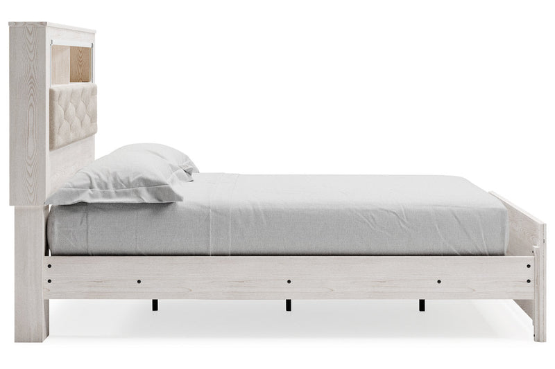 Altyra White Queen Panel Bookcase Bed - Lara FurnitureQueen Bed
