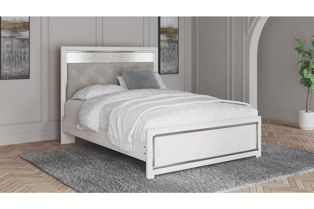 Altyra White Queen Platform Bed - Gate FurnitureQueen Bed