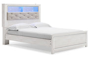 Altyra White Queen Platform Bookcase Bed - Lara FurnitureQueen Bed