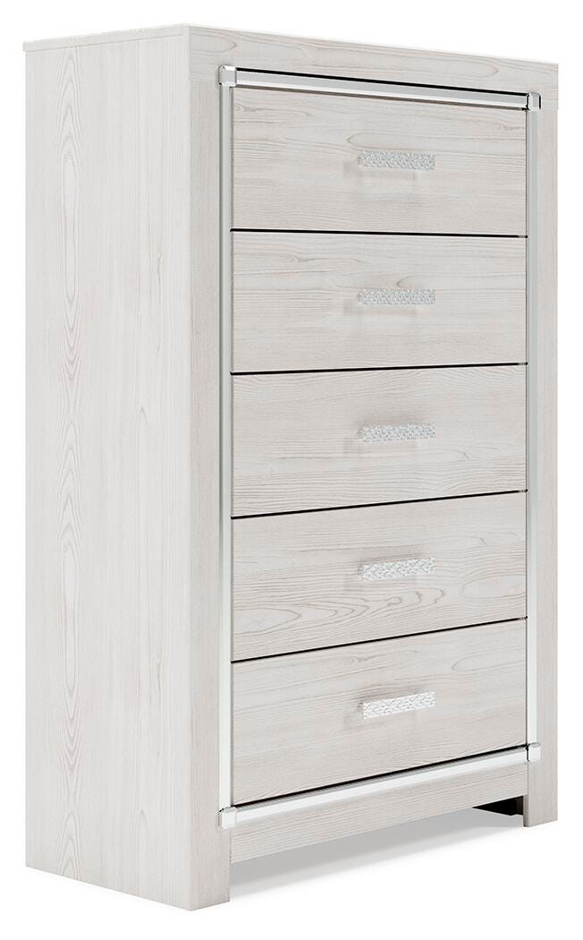 Altyra White Queen Storage Bed, Dresser and Chest - B2640B64