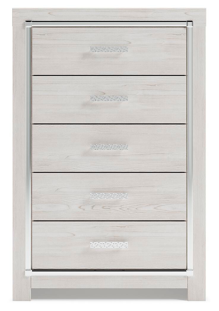 Altyra White Queen Storage Bed, Dresser Mirror, Chest and 2 Nightstands - B2640B72