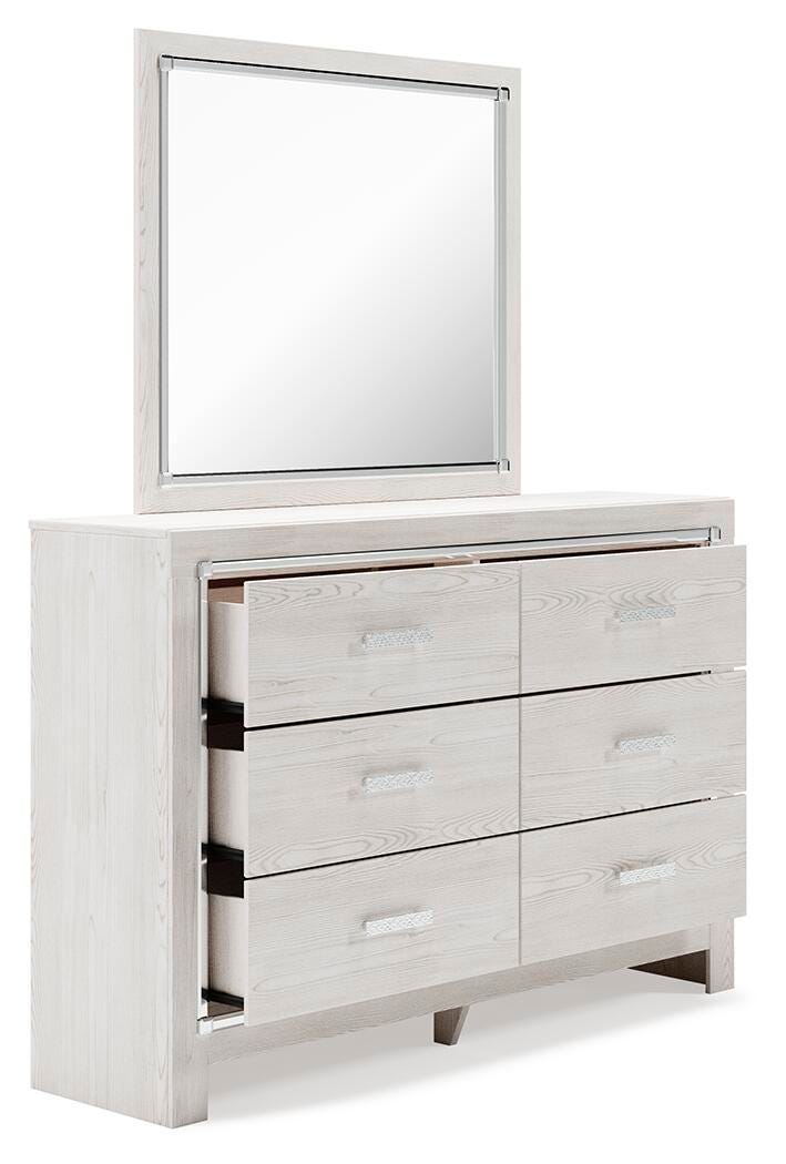 Altyra White Queen Storage Bed, Dresser Mirror, Chest and 2 Nightstands - B2640B72