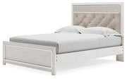 Altyra White Queen Upholstered Panel Bed, Dresser, Mirror, Chest and Nightstand - B2640B62