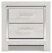 Altyra White Queen Upholstered Panel Bed, Dresser, Mirror, Chest and Nightstand - B2640B62