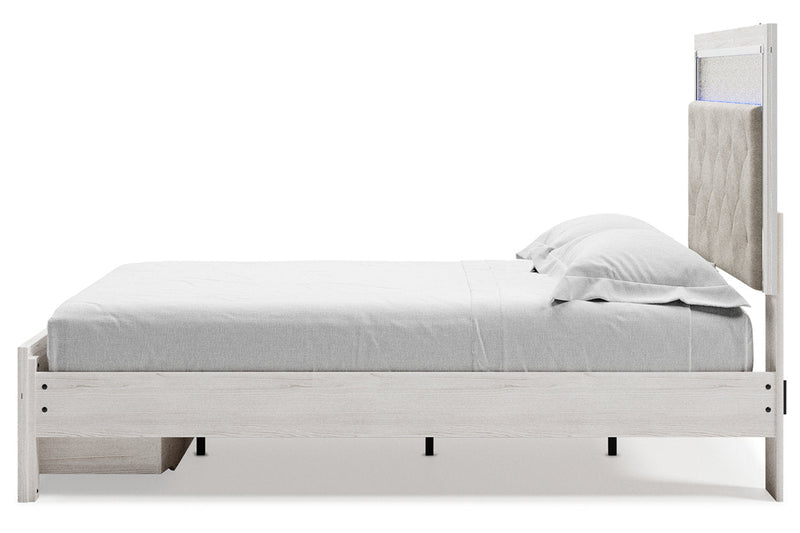 Altyra White Queen Upholstered Storage Bed - Lara FurnitureQueen Bed