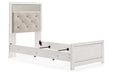 Altyra White Twin Panel Bed - Gate FurnitureTwin Bed